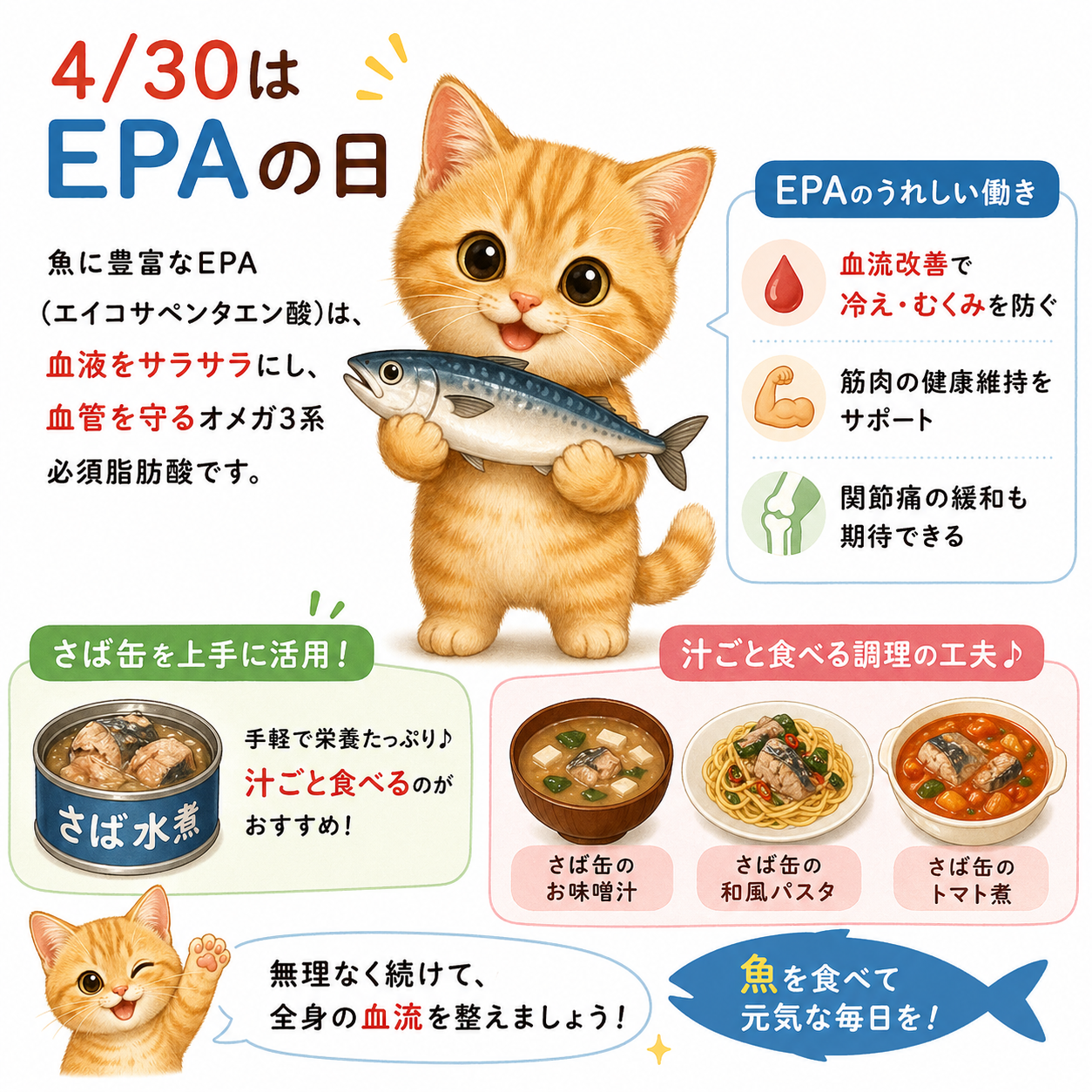 4/30はEPAの日！魚で血流を整える健康習慣
