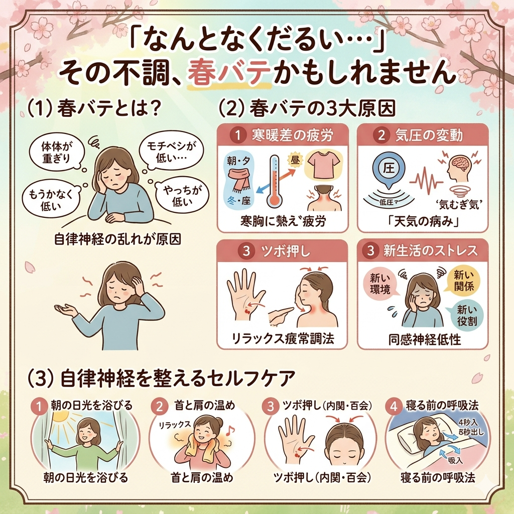 春バテに悩む方へ｜自律神経を整えるケア