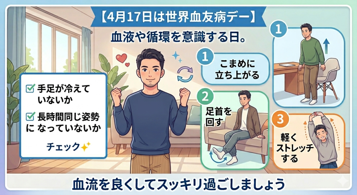 4/17は世界血友病デー｜血流を整えよう