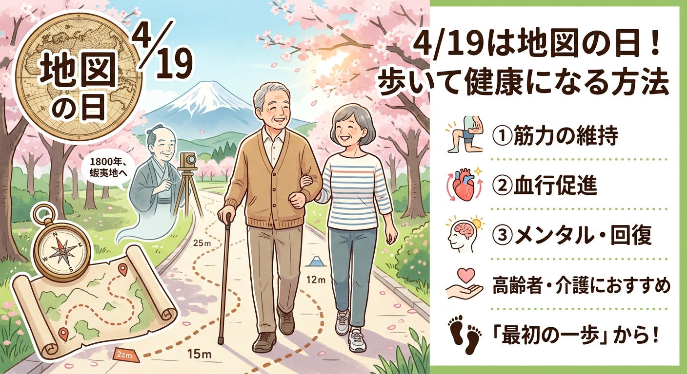 4/19は地図の日！歩いて健康になる方法